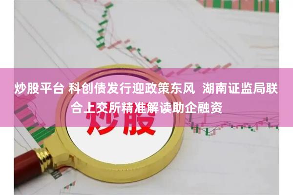 炒股平台 科创债发行迎政策东风  湖南证监局联合上交所精准解读助企融资