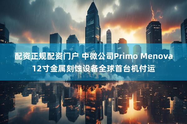 配资正规配资门户 中微公司Primo Menova12寸金属刻蚀设备全球首台机付运